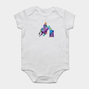 Barrel Racer Boy Colorful Watercolor Rodeo Gift Baby Bodysuit